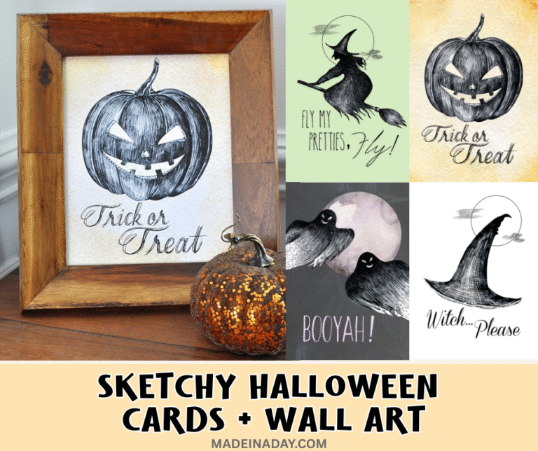 Halloween Cards and Printable Wall Art