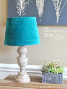DIY Faux Wood Spindle Lamp