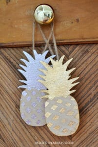 Gilded Pineapple Ornaments