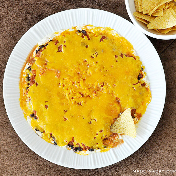 Layered Tex Mex Cheese Dip with Salsa 4 Tex Mex Cheesy Salsa Dip