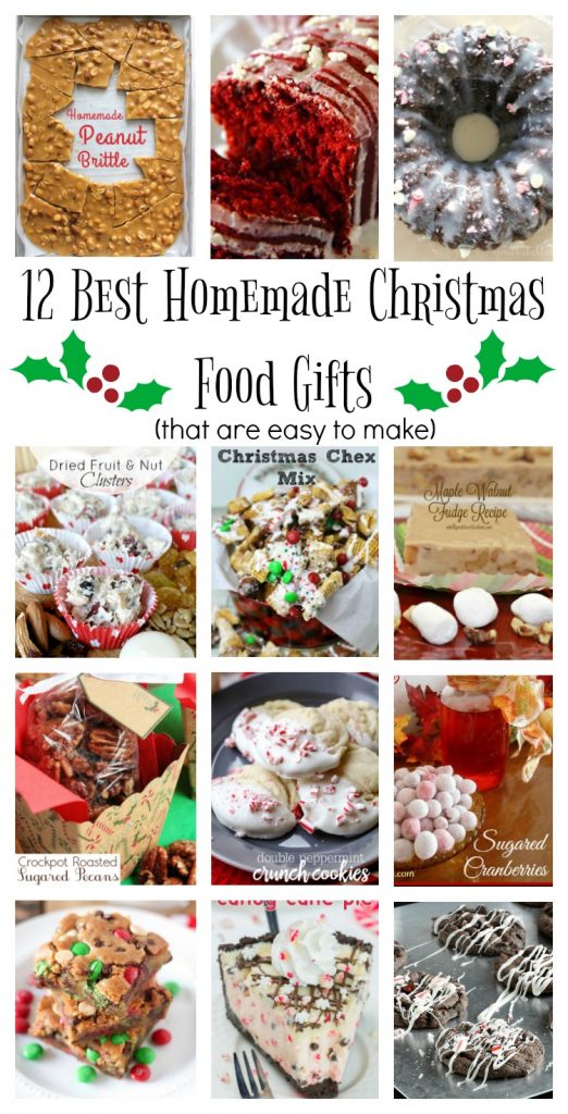 Homemade Edible Christmas Gifts, food gift ideas, gift in a jar, goodies, cookies, candies,