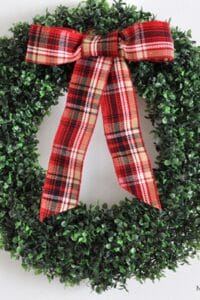 Gorgeous DIY Boxwood Wreath from a Garland