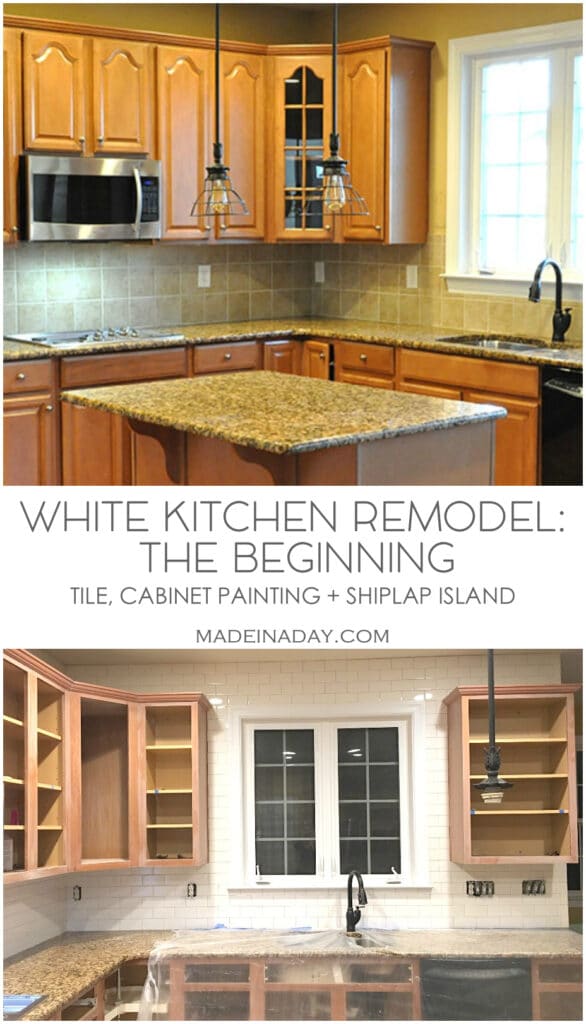 White Kitchen Remodel :The Beginning Stages