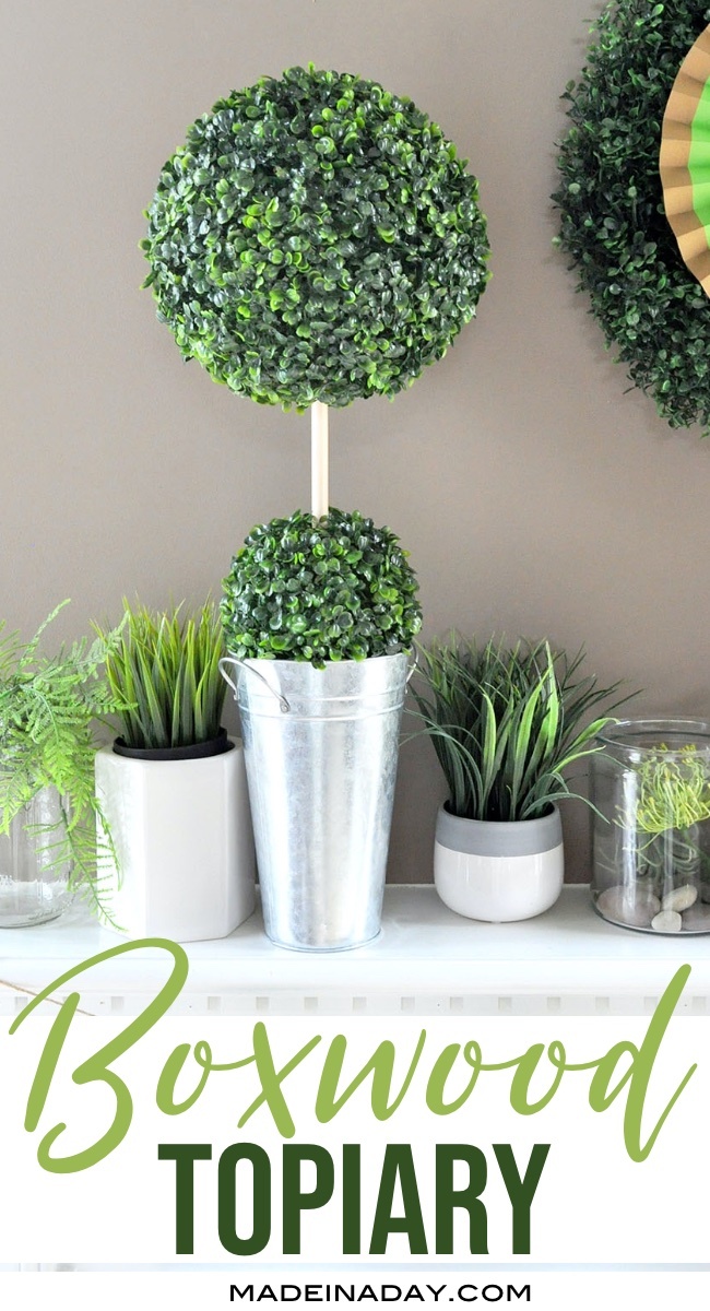 Boxwood Topiaries Garland St Patricks Day Mantle Made In A Day