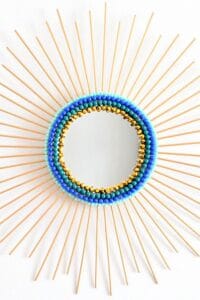DIY Beaded Sunburst Mirror