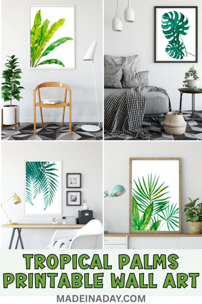 Tropical Palms Printable Wall Art