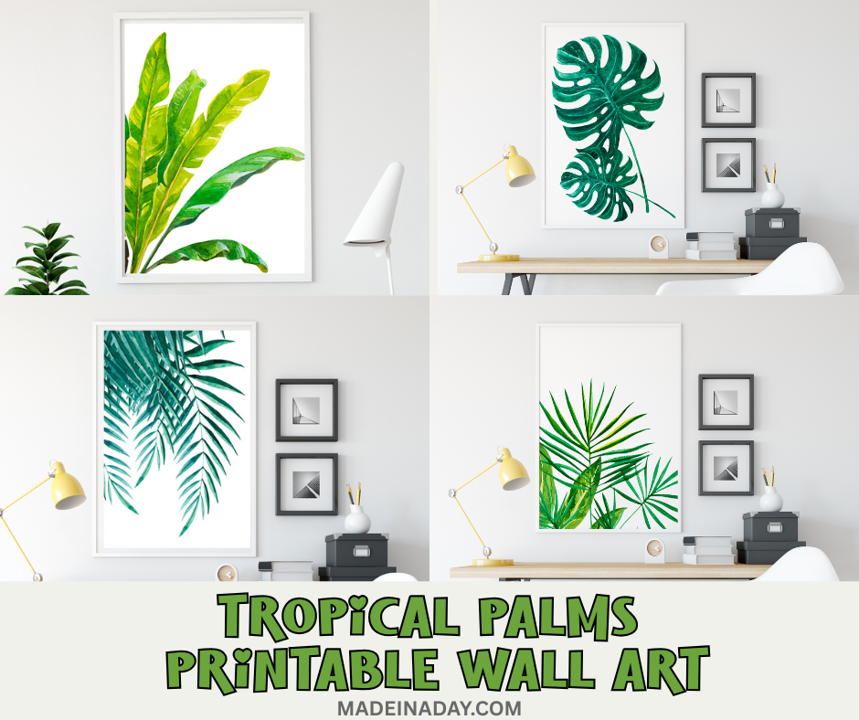 Tropical Palms Printable Wall Art