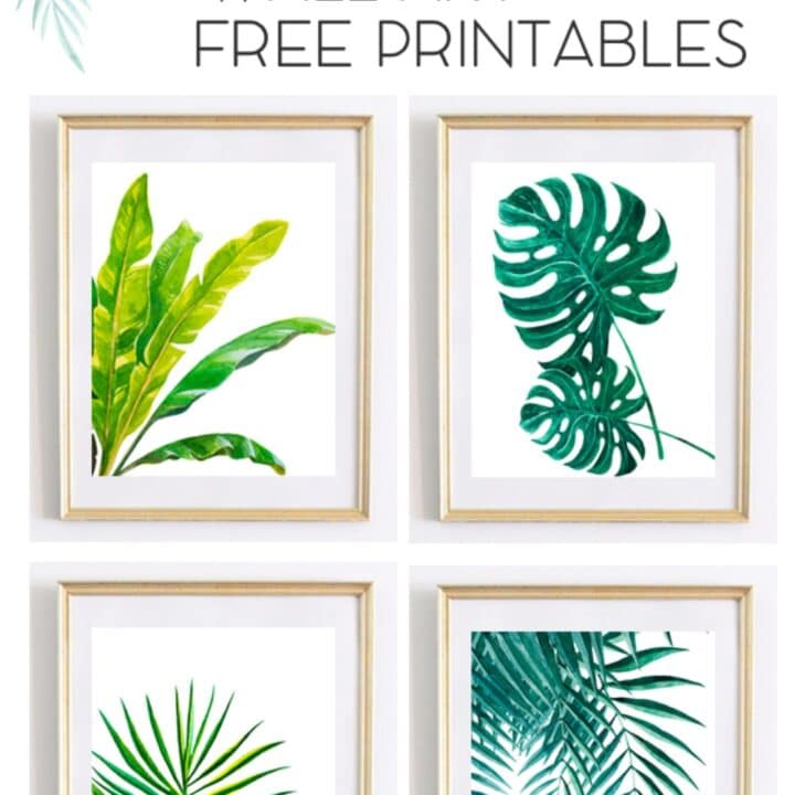 Image for Beautiful Tropical Palm Watercolor Wall Art Printables