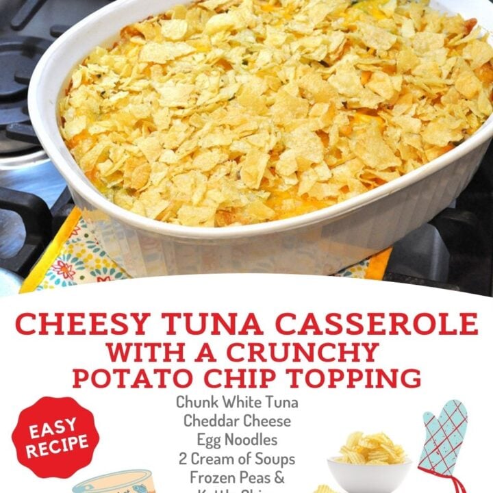 Image for Cheesy Tuna Casserole With Potato Chip Topping Recipe