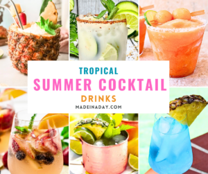 Tropical Summer Cocktail Drinks