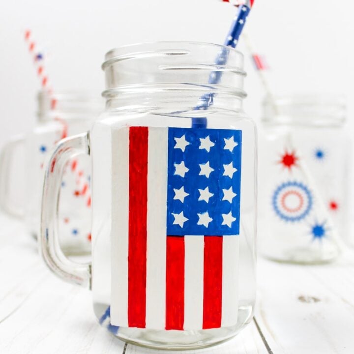 Image for Patriotic Painted Glasses for the Fourth of July