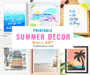 Fun Summer Decor Printable Wall Art