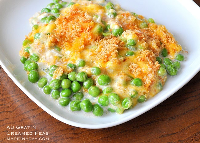 Au Gratin Creamed Peas