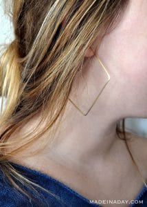 DIY Wire Earrings Geometric Hoops