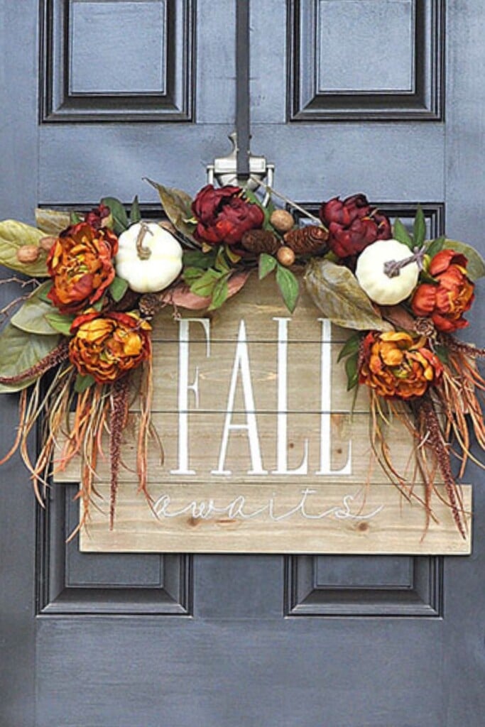 Stunning Fall Awaits Hand Painted Sign