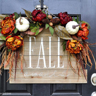 Image for Stunning Fall Awaits Hand Painted Sign