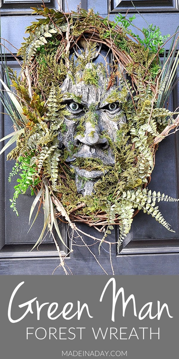 Make this simple but scary tree man to scare your neighbors this Halloween! Green Man, Tree Man, Woodland Tree Spirit, Forest Man, tree creature,