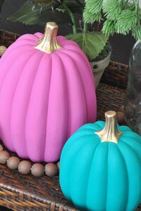 3 Colorful DIY Boho Chic Painted Pumpkins