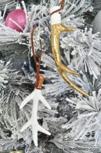 Gorgeous Antler Tree Ornaments Using Floral Picks