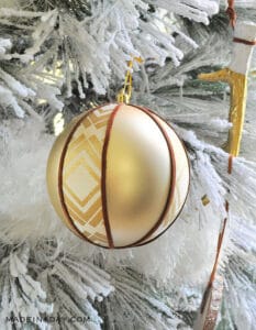 Rustic Boho Fabric Suede Tribal Ball Ornament