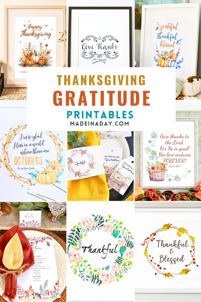 Thanksgiving Gratitude Printables Collection