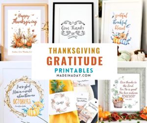Thanksgiving Gratitude Printables