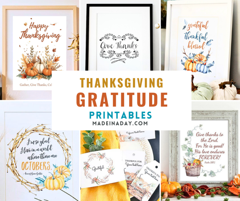 Thanksgiving Gratitude Printables