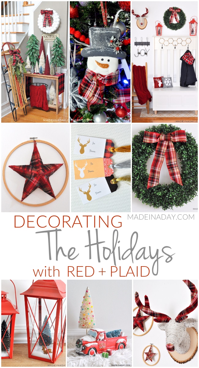 Handmade #Holiday #Crafts and Home Decor, #Ornaments, Buffalo Plaid, Chalkboard, Agate, Boxwood, Driftwood, Modern, Geometric, Boho, Peace Sign.