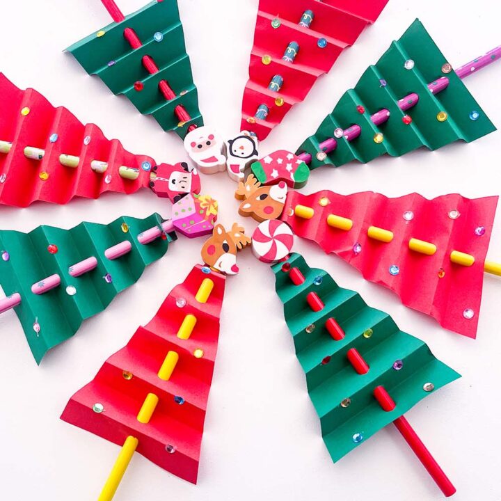 Image for How To Make Festive Christmas Tree Pencil Gifts
