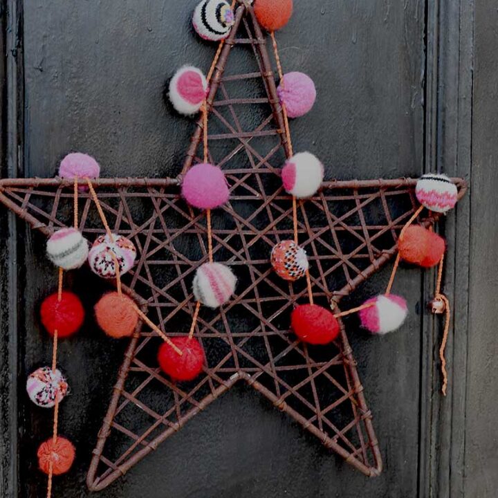 Image for How To Make A Christmas Garland with Repurposed Sweater Balls
