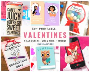 Super Cute Printable Valentines for Valentines Day