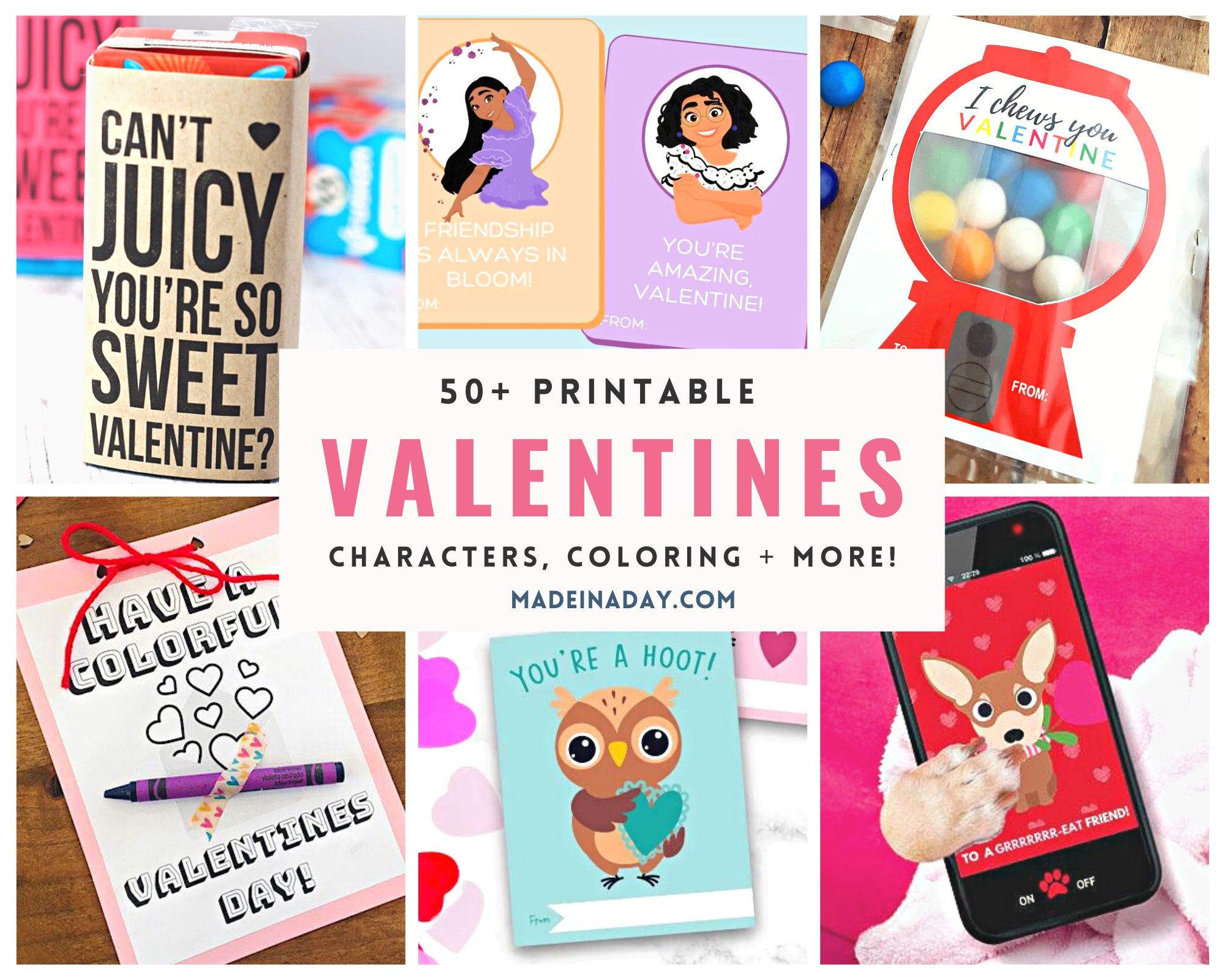 Printable Valentine's Day Gumball Cards I 