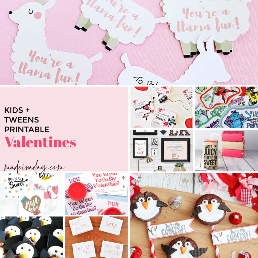 Cute Printable Valentines, kids valentines, classroom valentines