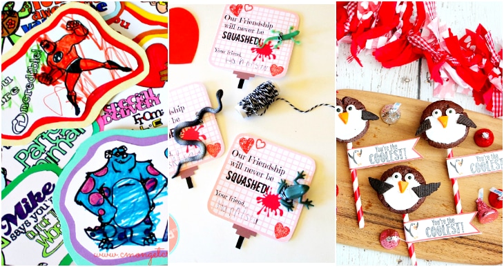 Bug valentines, penguin valentines, printable coloring valentines