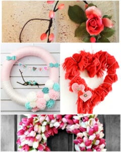 12 Easy to Make Valentine Wreaths + Door Hangers