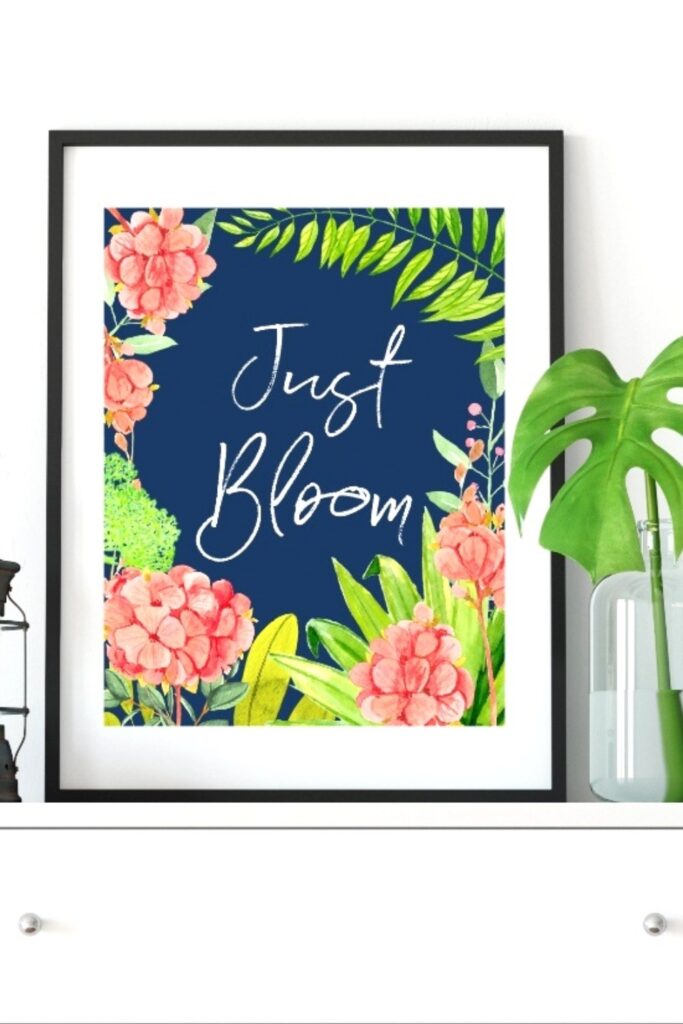 Just Bloom Spring Printable Wall Art