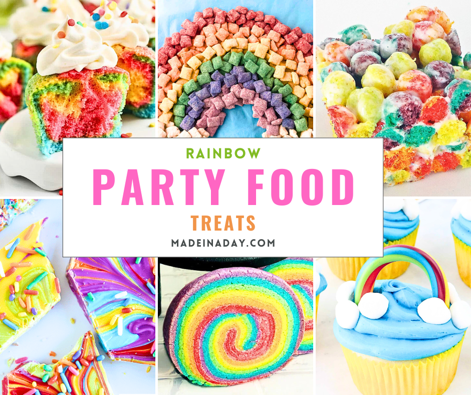 Colorful Rainbow Party Food Treats