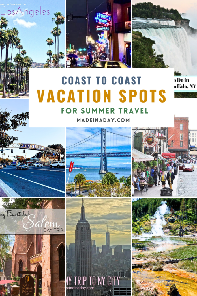 Vacation Spots for Summer Travel Collection