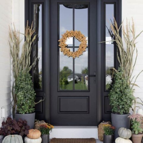Image for Simple Modern Neutral Fall Porch Decor Ideas