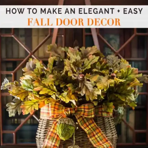 Image for How to Make an Elegant + Easy Fall Door Decor + Live VIDEO!