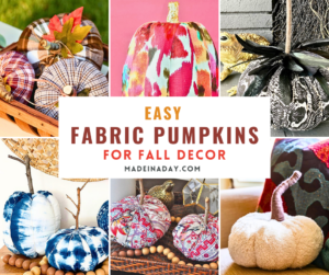Easy Fabric Pumpkins for Fall