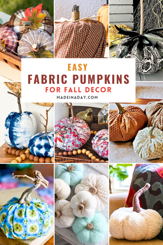 Easy Fabric Pumpkins for Fall Collection