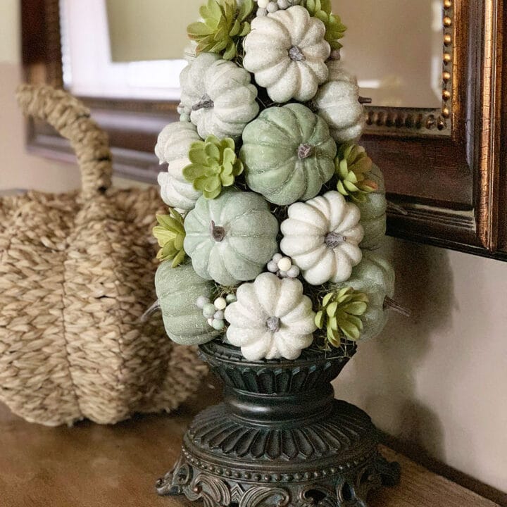 Image for Stunning Fall Pumpkin Topiary Centerpiece
