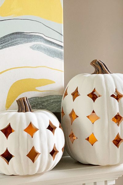 Shimmering Boho Pumpkin Luminaries