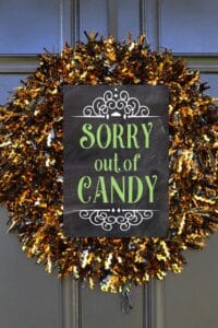 Halloween Porch Signs Out of Candy + Take One