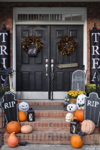 Spooky DIY Halloween Chalkboard Tombstones