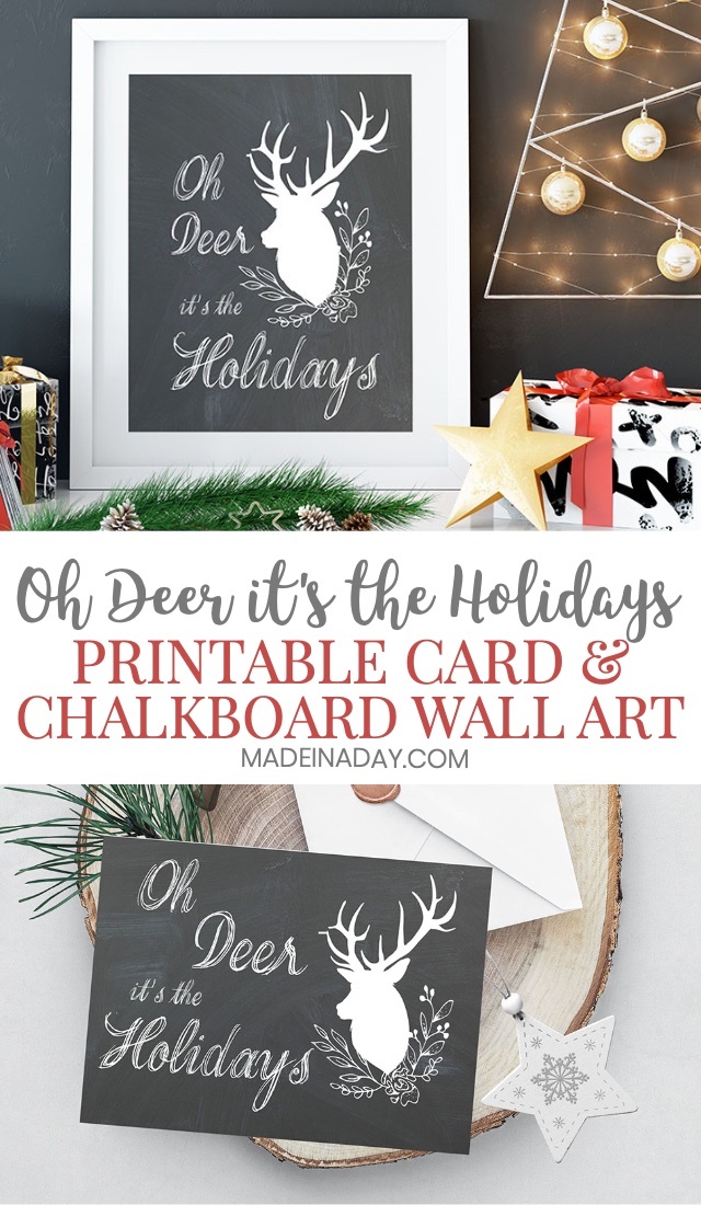 christmas chalkboard wall art