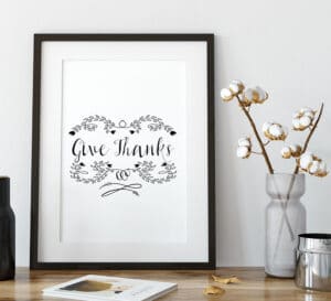 Give Thanks Thanksgiving Place Setting Set
