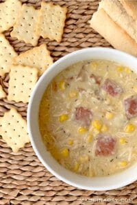 Creamy Instant Pot Chicken Corn Chowder with Bacon!