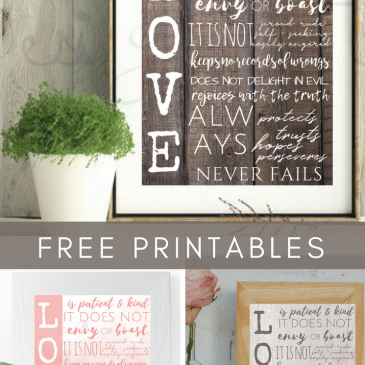 Image for Love is Patient Love is Kind Free Printables {Updated 2020}